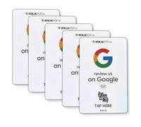 Ninja Pop 5 Pack NFC Cards- Smart Google Review cards - Get more reviews - Digital Marketing - Share your review us link - Review Tap Card - Pop Cards