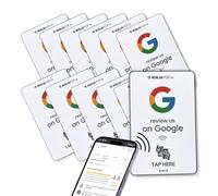 Ninja Pop NFC Review Cards - 12 Pack | Tap to Leave a Review Cards for Small Business | Contactless Review Request Cards | Customer Feedback NFC Business Tools