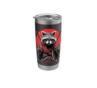 Ninja Raccoon Japanese Samurai Warrior Anime Stainless Steel Insulated Tumbler