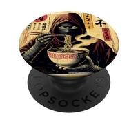 Ninja Ramen Noodles Japanese Vintage Kawaii Anime PopSockets Adhesive PopGrip