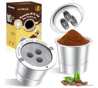 Ninja Reusable Coffee Pod: VIVI Sky Upgraded Stainless Steel Refillable Ninja K Cups - 3 Holes Coffee Filters for Ninja Coffee Maker CFP201 CFP301 CFP305 CFP307 CFP400 CFP300 (2 Pack)