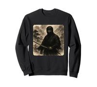 Ninja Samurai Warrior Katana Kimono Zen Sumi-E Vintage Sweatshirt