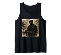 Ninja Samurai Warrior Katana Kimono Zen Sumi-E Vintage Tank Top