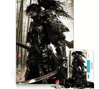 Ninja Samurai Watercolor 1000 Piece Jigsaw Puzzles for Adults Jigsaw Smart Game Together Fun Image Assembly Seasonal Gift (38x52cm)
