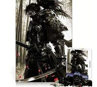 Ninja Samurai Watercolor Jigsaw Puzzles for Adults 1000 Pieces Strengthen Memory Family Bond Clean Edge Birthday Gift (38x26cm)