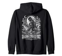 Ninja Shadow Strikes First Silence Has A Blade Zip Hoodie
