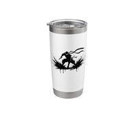 Ninja Shinobi Assassin Kunai Japanese Sumi-e Art Stainless Steel Insulated Tumbler
