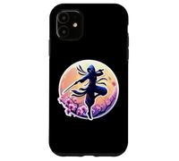 Ninja Silhouette Moonlight Cherry Blossoms Japanese Samurai Case for iPhone 11
