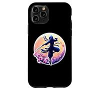Ninja Silhouette Moonlight Cherry Blossoms Japanese Samurai Case for iPhone 11 Pro
