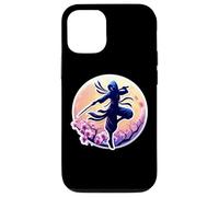 Ninja Silhouette Moonlight Cherry Blossoms Japanese Samurai Case for iPhone 12/12 Pro