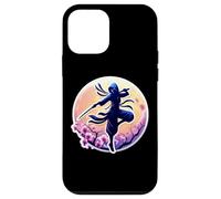 Ninja Silhouette Moonlight Cherry Blossoms Japanese Samurai Case for iPhone 12 mini