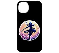Ninja Silhouette Moonlight Cherry Blossoms Japanese Samurai Case for iPhone 14 Plus
