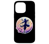 Ninja Silhouette Moonlight Cherry Blossoms Japanese Samurai Case for iPhone 14 Pro Max