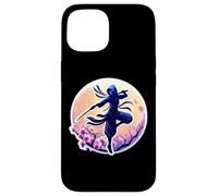Ninja Silhouette Moonlight Cherry Blossoms Japanese Samurai Case for iPhone 15