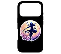 Ninja Silhouette Moonlight Cherry Blossoms Japanese Samurai Case for iPhone 17 Pro