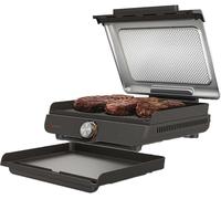 NINJA Sizzle GR101UK Indoor Grill & Flat Plate - Grey, Silver/Grey