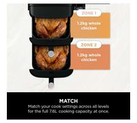 Ninja Double Stack 2-Drawer 7.6L Air Fryer Grey SL300UK