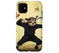 Ninja Sloth Practicing Martial Arts in a Bamboo Forest Case for iPhone 11
