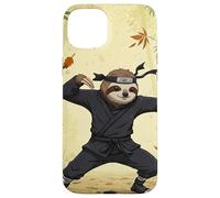 Ninja Sloth Practicing Martial Arts in a Bamboo Forest Case for iPhone 15 Plus