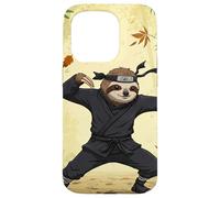 Ninja Sloth Practicing Martial Arts in a Bamboo Forest Case for iPhone 15 Pro