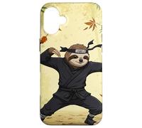 Ninja Sloth Practicing Martial Arts in a Bamboo Forest Case for iPhone 16 Plus
