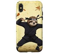 Ninja Sloth Practicing Martial Arts in a Bamboo Forest Case for iPhone X/XS