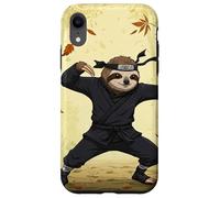 Ninja Sloth Practicing Martial Arts in a Bamboo Forest Case for iPhone XR