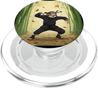 Ninja Sloth Practicing Martial Arts in a Bamboo Forest PopSockets PopGrip for MagSafe