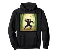 Ninja Sloth Practicing Martial Arts in a Bamboo Forest Pullover Hoodie