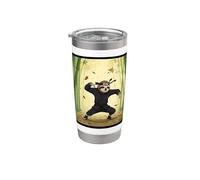 Ninja Sloth Practicing Martial Arts in a Bamboo Forest Stainless Steel Insulated Tumbler