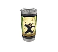 Ninja Sloth Practicing Martial Arts in a Bamboo Forest Stainless Steel Insulated Tumbler