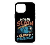 Ninja Sloth Slow But Deadly Sloth Lover Case for iPhone 16 Pro Max