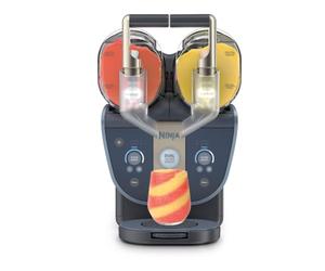 Ninja SLUSHi Twist Frozen Drink Maker, Includes Two 1,420ml Max Fill Vessels, 2X Slanted Spouts, Create and Serve Two Frozen Drinks At The Same Time, Blue FS701UKBL