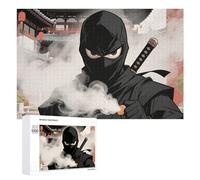 Ninja Smoke Stealth Jigsaw Puzzle 1000 PCS Challenging Fun Puzzles Wooden Jigsaw Puzzles for Adults Families