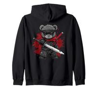 Ninja Teddy Bear Zip Hoodie
