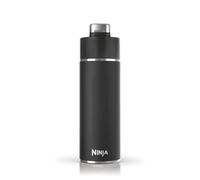 Ninja Thirsti Water Bottle and Flask 530 ML With Leak-Proof Lid, Designed For Carbonated, Hot & Cold Drinks, Ideal For Travel & Sports, Triple Insulated, Stainless Steel Bottle, Black, DW1801EUUKBK