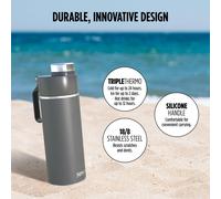 Ninja Thirsti Water Bottle and Flask 700 ML With Leak-Proof Lid, Designed For Carbonated, Hot & Cold Drinks, Ideal For Travel & Sports, Triple Insula