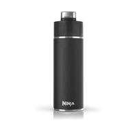 Ninja Thirsti Water Bottle and Flask 700 ML with Leak-Proof Lid, Designed for Carbonated, Hot & Cold Drinks, Ideal for Travel & Sports, Triple Insulated, Stainless Steel Bottle, Black, DW2401EUUKBK