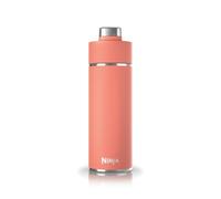 Ninja Thirsti Water Bottle and Flask 700 ML with Leak-Proof Lid, Designed for Carbonated, Hot & Cold Drinks, Ideal for Travel & Sports, Triple Insulated, Stainless Steel, Coral, DW2401EUUKPE