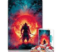 Ninja Under The Blood Moon 1000 Pieces Jigsaw Puzzles for Adults And Teens,Family Game Stress Reliever Difficult Challenge Artists Collection,Fine Art (38x26cm)