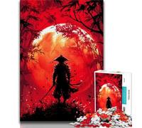 Ninja Under The Blood Moon Jigsaw Puzzles for Teenagers 1000 Pieces,Challenging Game And Family Play with Fully Interlocking Randomly Shaped Pieces (50x75cm)