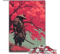 Ninja Under The Cherry Blossom Tree JigsawPuzzle 1000 Pieces for Teenagers, Challenging Difficult Deal As Gifts for The Whole Family (26x38cm)
