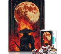 Ninja Under The Moon Adult Jigsaws 1000 Pieces Difficult,Challenging Family Activity Games DIY Toy for Home Wall Decor Gifts (38x26cm)