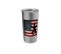 Ninja Warrior American US Flag Stainless Steel Insulated Tumbler