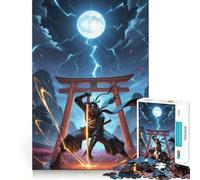 Ninja with Glowing Sword Jigsaw Puzzles for Adults1000 Piece Strengthen Memory Home Activity Clean Edge Festive Gift (38x26cm)