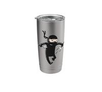 Ninja with Knife and Fork Stainless Steel Insulated Tumbler
