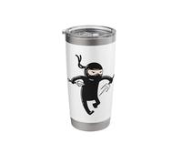 Ninja with Knife and Fork Stainless Steel Insulated Tumbler