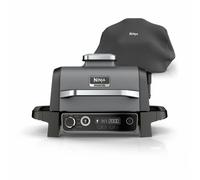 Ninja Woodfire Electric BBQ Grill & Smoker with Cover - Grey