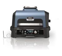 Ninja Woodfire Pro Connect XL Electric BBQ Grill and Smoker - App Control, Digital Probe, 7-in-1 Outdoor Grill & Air Fryer with Woodfire Pellets (Blue & Black, OG901UK)