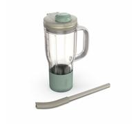 Ninja BlendBoss Travel Tumbler with Lid, Compatible with Ninja BlendBoss Blender, Cup-Holder Friendly, Spout Lid with Removeable Straw, Dishwasher Safe, Stone XSKDB324LSST
